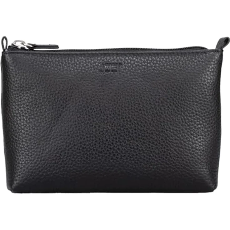 Jost Vika Kosmetiktasche aus 100% Leder, schwarz, 12 cm x 2 cm x 8 cm – Bild 1