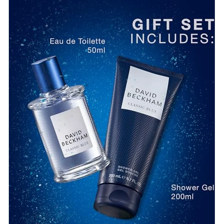 David Beckham DB CLASSIC BLUE EDT 50ml + SG 200ml, Herren-Duftset mit frischem, maskulinem Duft – Bild 4