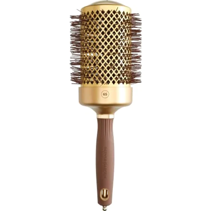 Olivia Garden - Expert Blowout Shine Gold & Brown Hairbrush - 65 – Bild 2