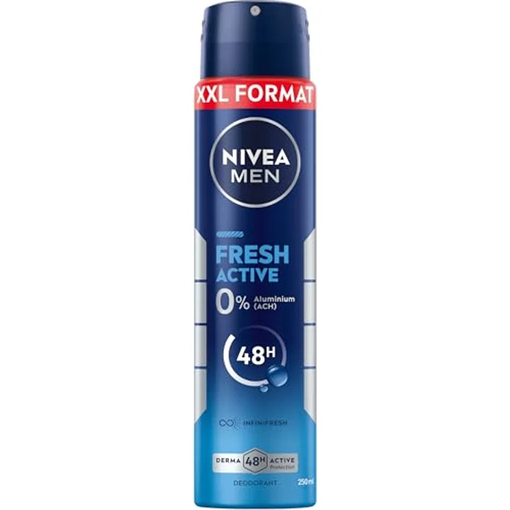 NIVEA MEN Fresh Active Deospray XXL, Deodorant mit INFINIFRESH Formel, 48h Schutz, aluminiumfreies Deo mit Meeresextrakten und frischem Duft, 250 ml – Bild 1