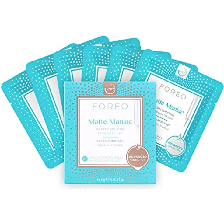 Foreo UFO Maskenpads Matte Maniac 2.0, Anti-Aging Gesichtsmaske mit Aktivkohle, 6 g – Bild 1