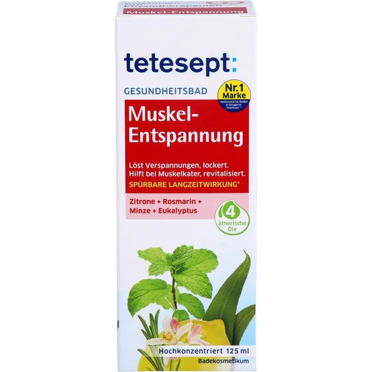 TETESEPT Muskel-Entspannung Bad, Badezusatz zur Muskelentspannung, 125 ml