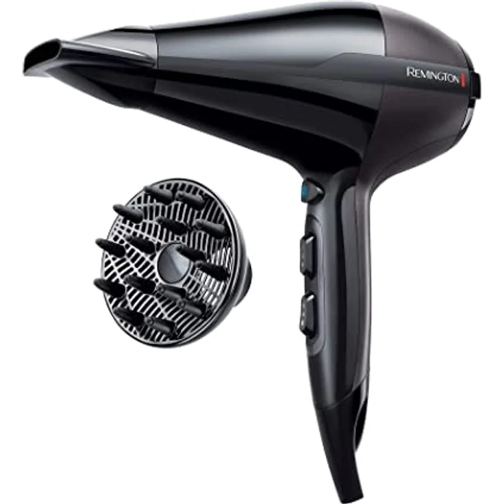 Remington Pro-Air Compact Haartrockner, 2200 Watt, Ionen-Technologie, inkl. 7 mm Stylingdüse für präzises Styling, 11 mm Stylingdüse für schnelles Trocknen, Diffusor, schwarz – Bild 2
