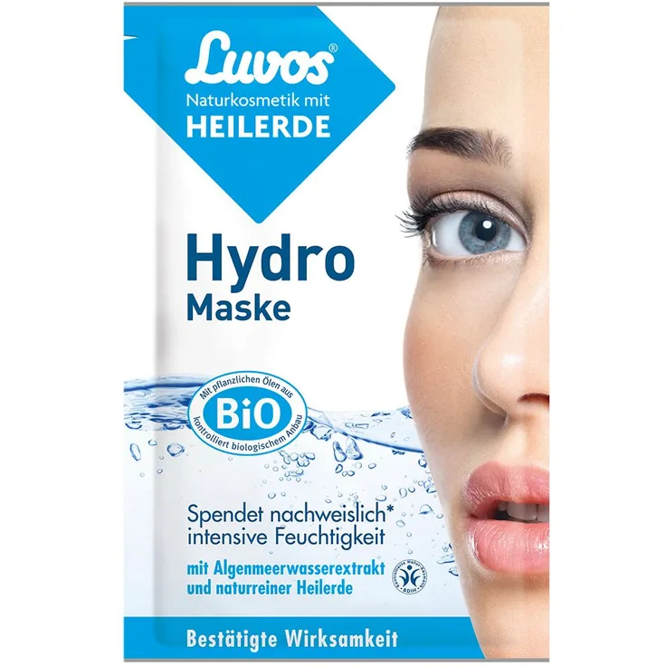 Luvos Heilerde Hydro Maske, 2x7,5 ml Gesichtsmaske mit naturreiner Heilerde & Algenmeerwasser-Extrakt, vegane Naturkosmetik, Öko-Test sehr gut
