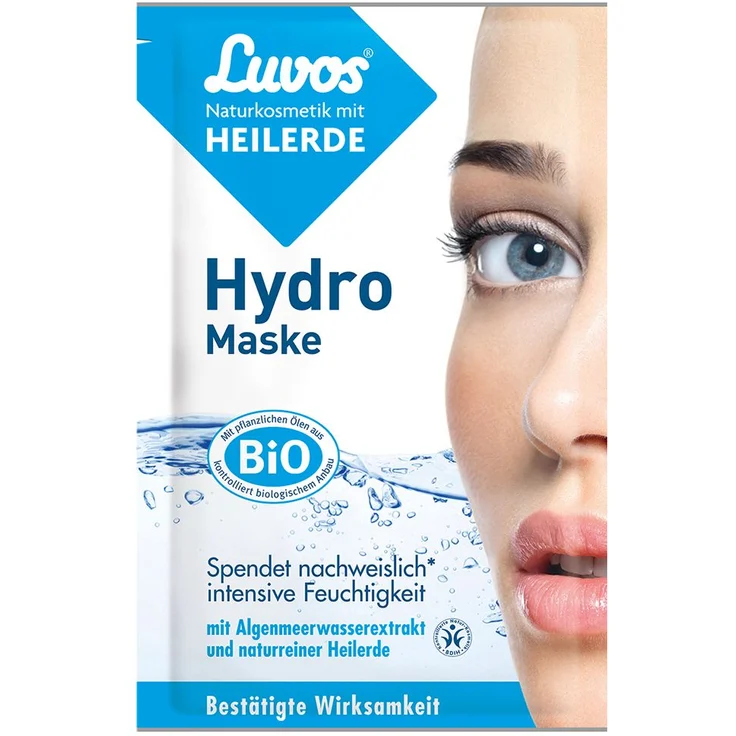 Luvos Heilerde Hydro Maske, 2x7,5 ml Gesichtsmaske mit naturreiner Heilerde & Algenmeerwasser-Extrakt, vegane Naturkosmetik, Öko-Test sehr gut – Bild 1