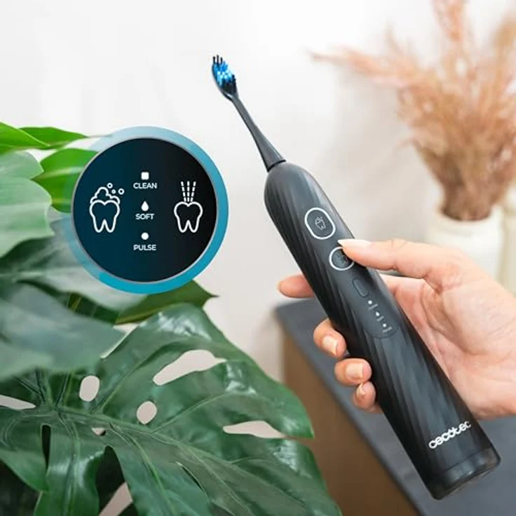 Cecotec ToothCare Jet Splash UltraSonic, 2-in-1 elektrische Zahnbürste mit Munddusche, 60 ml Tank, 120+ PSI, 3 Modi, IPX7, induktive Ladestation – Bild 3