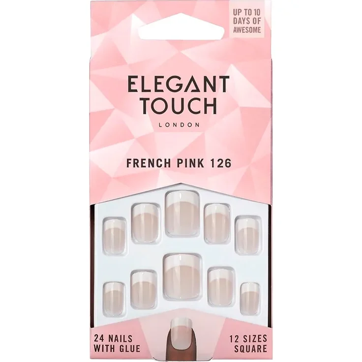 Elegant Touch Artificial Nails French Nails - 126 S Pink Kunstnägel – Bild 1
