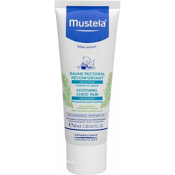 Mustela Bébé Soothing Chest Rub Balsam mit Kiefer-Essenz für einen ruhigen Schlaf 40 ml