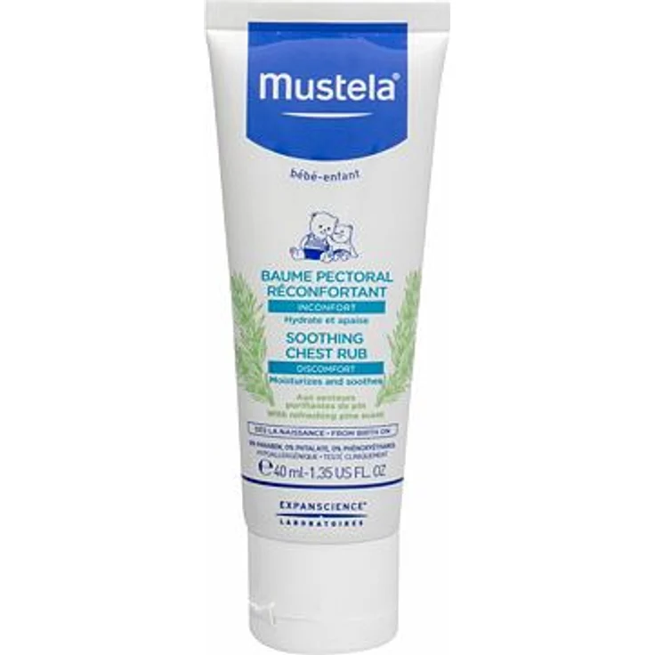 Mustela Bébé Soothing Chest Rub Balsam mit Kiefer-Essenz für einen ruhigen Schlaf 40 ml