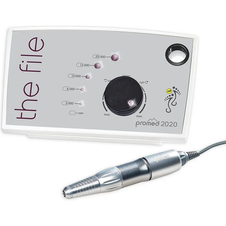 Promed the file 2020 Nagelfräser, Nagelfräse, Automatische Geschwindigkeitsregulierung, Drehzahl in U/min: 20.000, Fußpedal optional erhältlich ,On/Off, Ohne Aufsätze & Zubehör