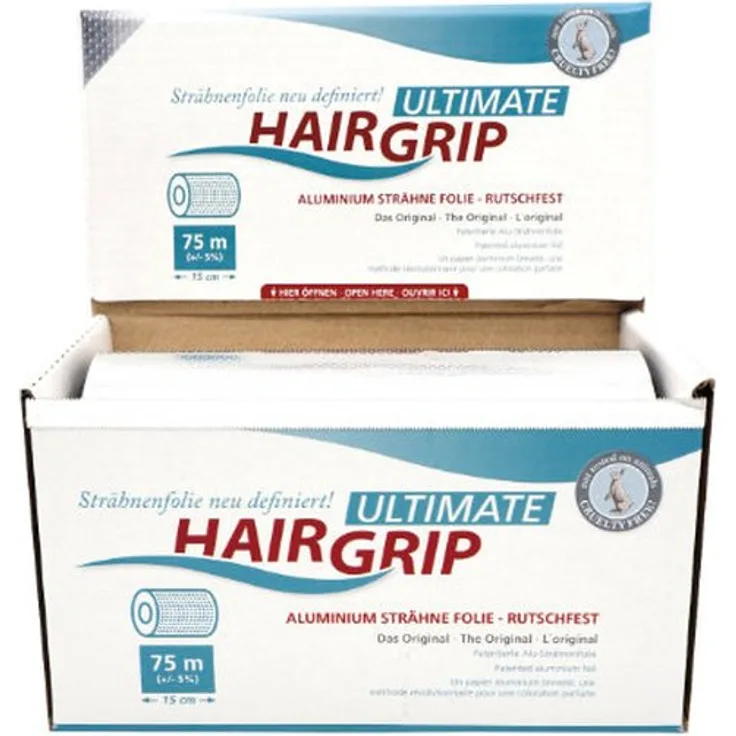 Hair Grip ULTIMATE Rutschfeste Strähnen-Alufolie Strähnenfolie- 75 Meter - 15 cm breit