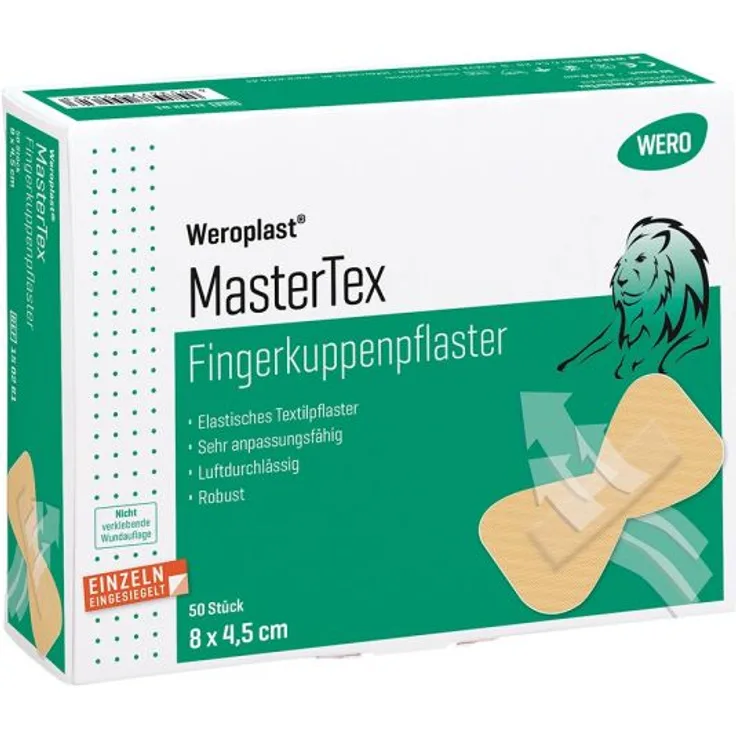 Wero Fingerkuppenpflaster Weroplast MasterTex 8 cm x 4,5 cm 50 Stück