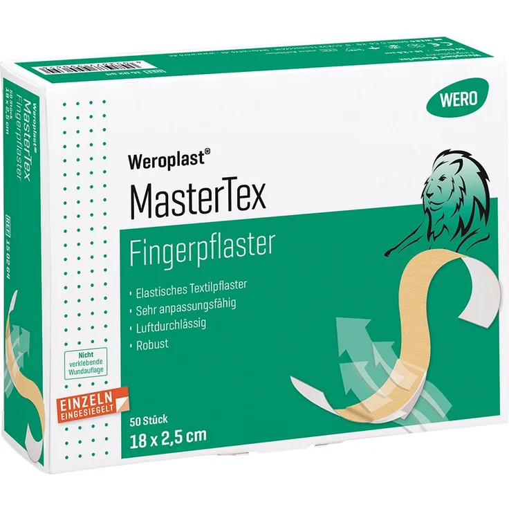 Wero Fingerpflaster Weroplast MasterTex 18 cm x 2,5 cm 50 Stück