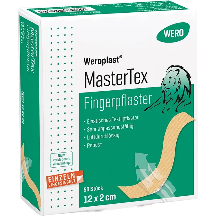 Wero Fingerpflaster Weroplast MasterTex 12 cm x 2 cm 50 Stück