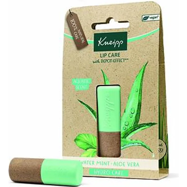 Kneipp Lip Care Water Mint Aloe Vera Feuchtigkeitsspendender Lippenbalsam 4,7 g für Frauen