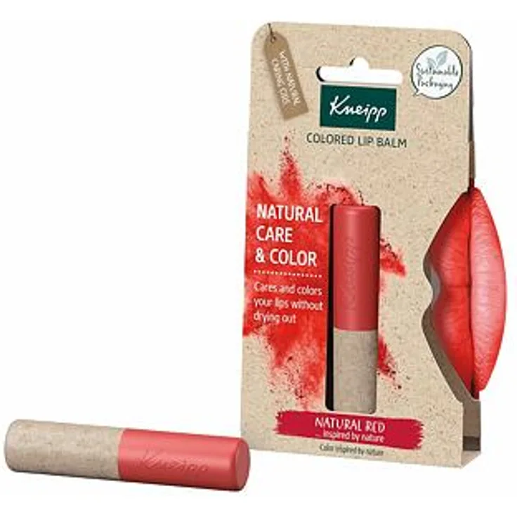 Kneipp Natural Care & Color Nährender Lippenbalsam 3,5 g Farbton Natural Red für Frauen