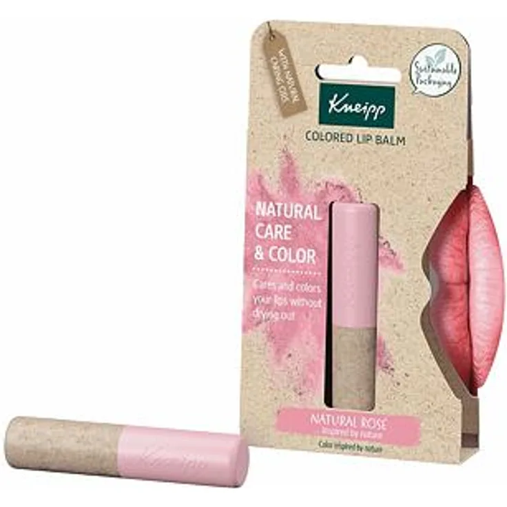 Kneipp Natural Care & Color Nährender Lippenbalsam 3,5 g Farbton Natural Rose für Frauen