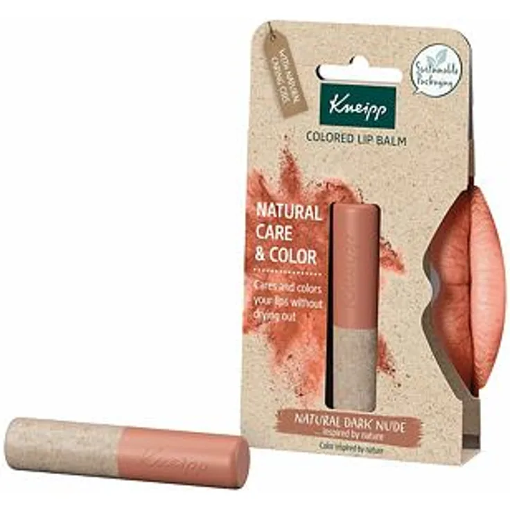 Kneipp Natural Care & Color Nährender Lippenbalsam 3,5 g Farbton Natural Dark Nude für Frauen