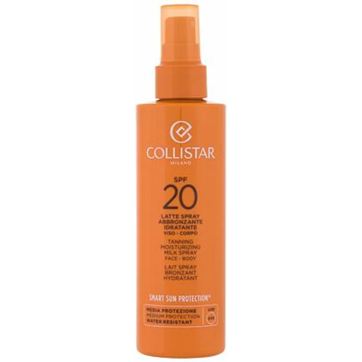 Collistar Smart Sun Protection Tanning Moisturizing Milk Spray SPF20 Sonnenspray für Körper und Gesicht 200 ml – Bild 1