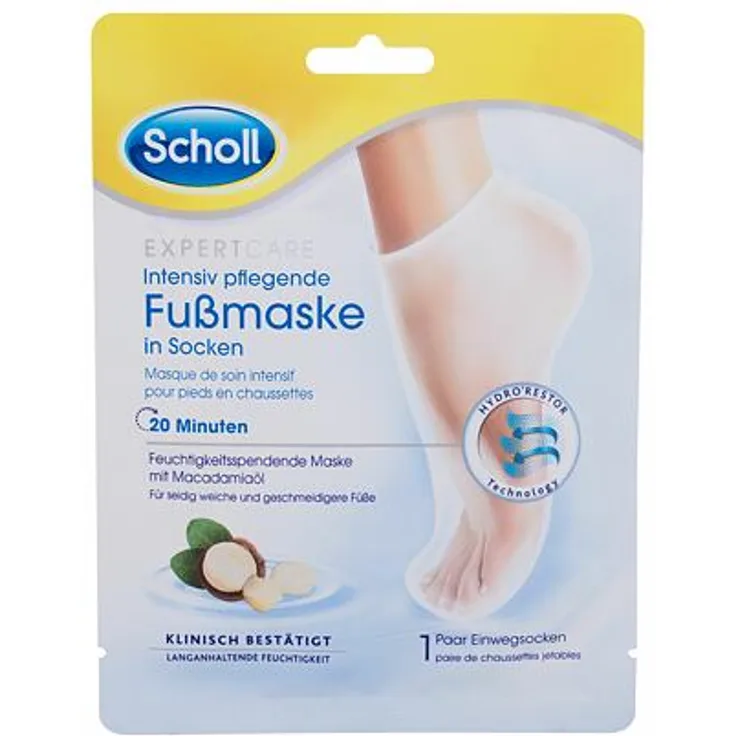 Scholl Expert Care Intensive Nourishing Foot Mask Macadamia Oil Pflegende Fußmaske mit Macadamiaöl