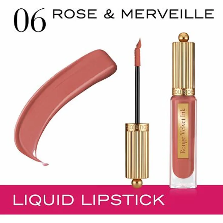 Bourjois Paris Rouge Velvet Ink Matter flüssiger Lippenstift 3,5 ml Farbton 06 Rose & Merveille