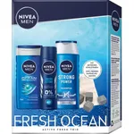 Nivea Men Geschenkset Ocean Pflegeset für Herren, Pflegedusche, Deodorant und Shampoo