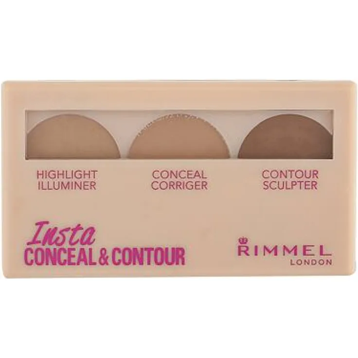Rimmel London Insta Conceal & Contour Concealer zur Betonung, Abdeckung von Hautfehlern u. Konturierung 8,4 g Farbton 020 Medium