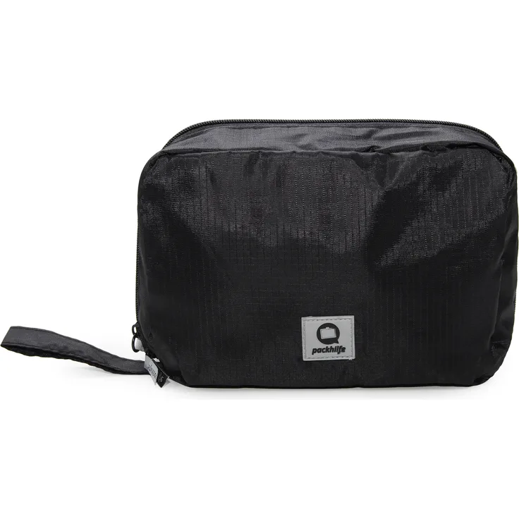 HAUPTSTADTKOFFER - Packhilfe - Reise Kosmetiktasche, Kosmetik-Organizer, Reisetasche für Reisekosmetik, Schwarz