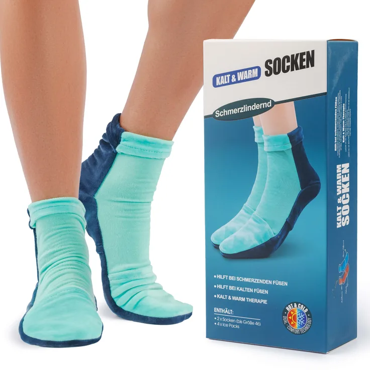 Venicce Love Hot Cold Socks Kalt-Warm Socken mit Kühlpads Wärme- und Kältetherapie für beanspruchte Füße - Preisvergleich