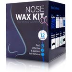 Venicce Love Nasenwachs-Set zur einfachen Entfernung von Nasenhaaren, 50 g Wachsperlen + Pappbecher + Messbecher + Schnurrbartschützer + After-Wax Wipes