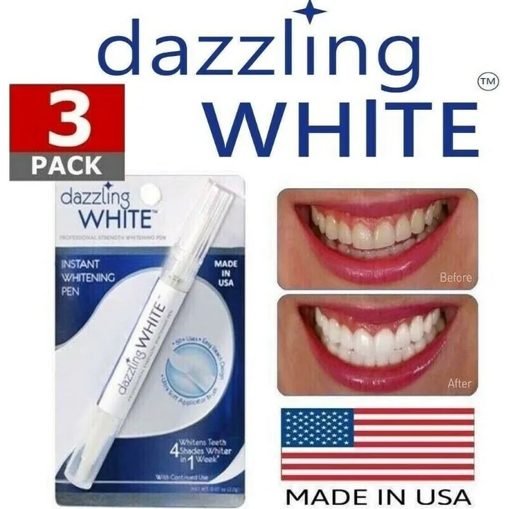 Dazzling White 3x Zahnaufhellung Zahnweiß Stift Bleaching Pen 2 g