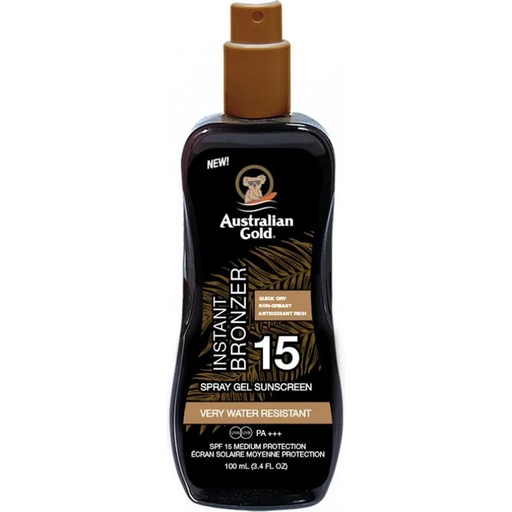 AUSTRALIAN GOLD INSTANT BRONZER SPRAY GEL SPF15 100 ml