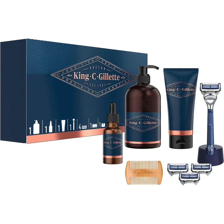 King C Gillette Deluxe Geschenkset Herrenpflegesets 530 ml