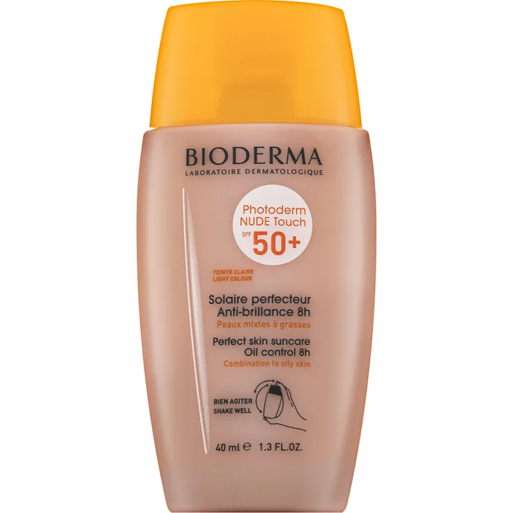 Bioderma Photoderm Nude Touch Perfect Skin SPF 50+ Light Colour Bräunungsmilch für empfindliche Haut 40 ml