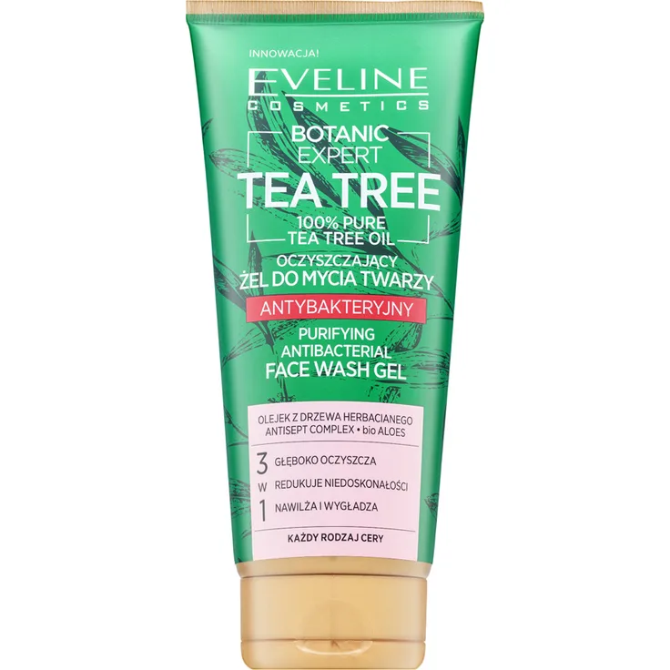 Eveline Botanic Expert Tea Tree Purifying Antibacterial Face Wash Gel Reinigungsgel für problematische Haut 175 ml