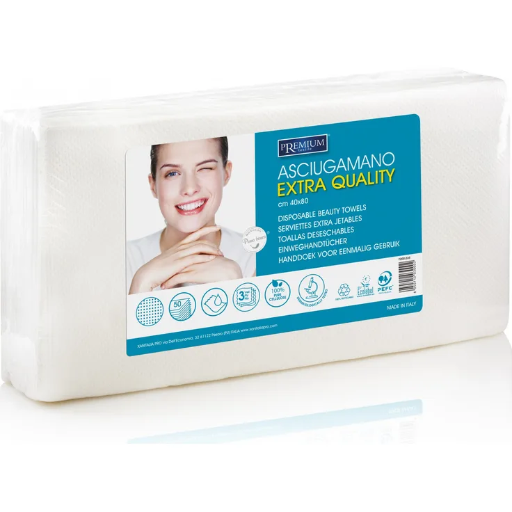 XanitaliaPro Einweg-Friseurhandtuch extra Quality 4-Fach gefaltet