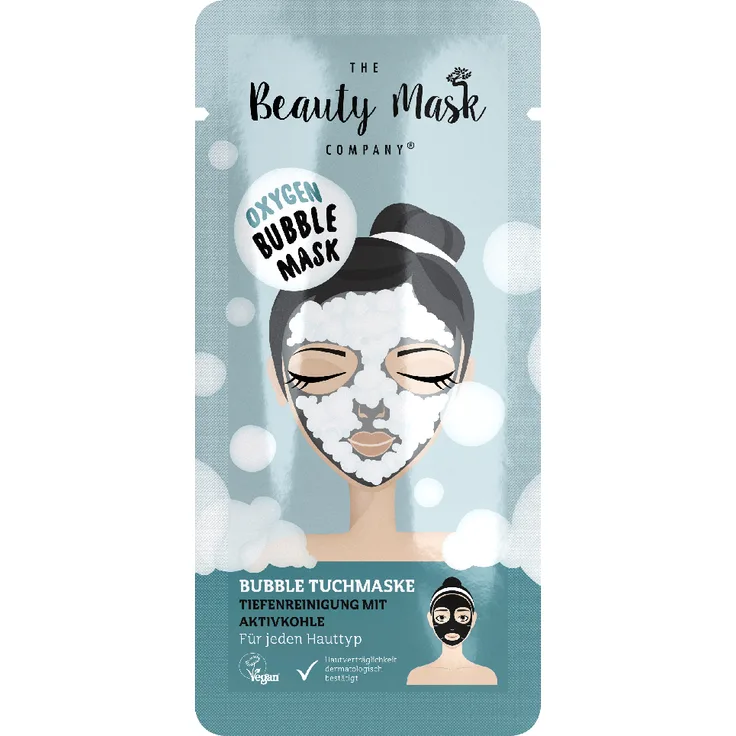 The Beauty Mask Company Tuchmaske Aktiv-Kohle Bubble Mask