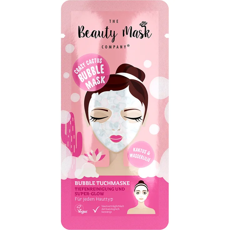 The Beauty Mask Company Tuchmaske Crazy Cactus Bubble Mask