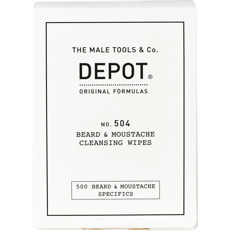 Depot No. 504 Beard & Moustache Cleansing Wipes 12er Pack
