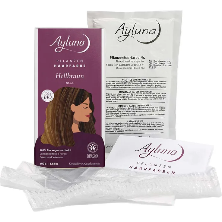 Ayluna Pflanzenhaarfarbe Hellbraun 100 g
