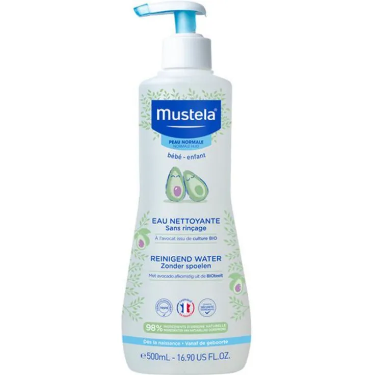 Mustela Wasser Bébé Eau Nettoyante Sans Rincage 500 ml