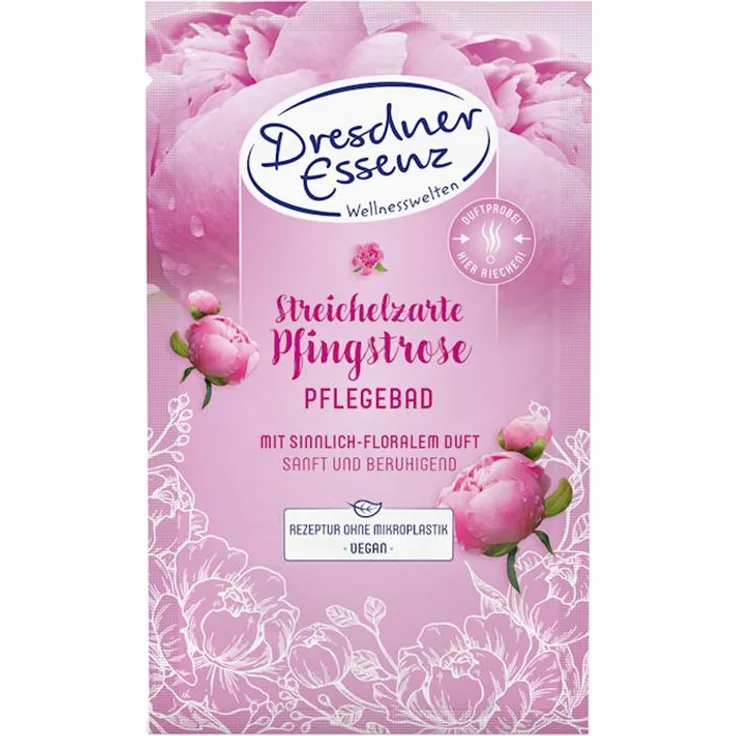 Dresdner Essenz Pflegebad Streichelzarte Pfingstrose Badesalz & Badebomben 60 g