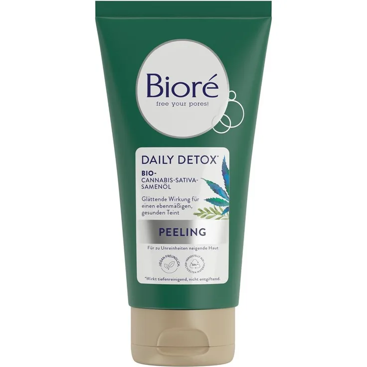 Bioré Daily Detox Bio-Cannabis-Sativa Samenöl Peeling Gesichtspeeling 125 ml