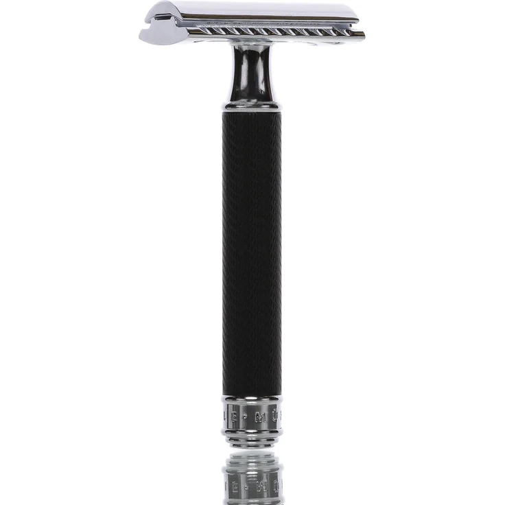 Rasierhobel R89 BLACK TRADITIONAL, geschlossener Kamm, Double Edge – Bild 1