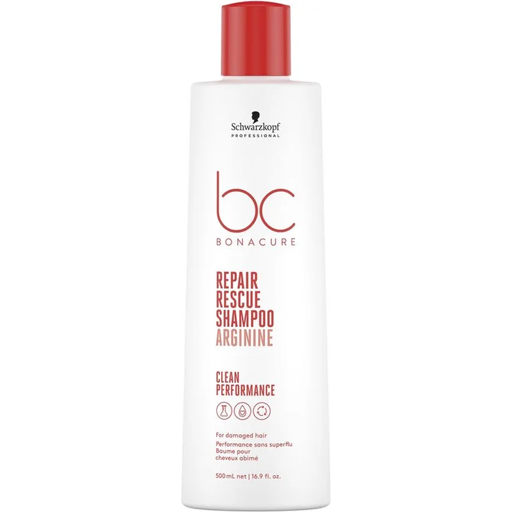 Schwarzkopf Shampoo BonaCure Clean Performance Repair Rescue Shampoo Arginine 500 ml – Bild 1