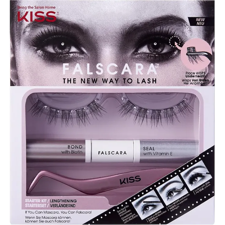 KISS Falscara Eyelash Künstliche Wimpern Starter Kit 01