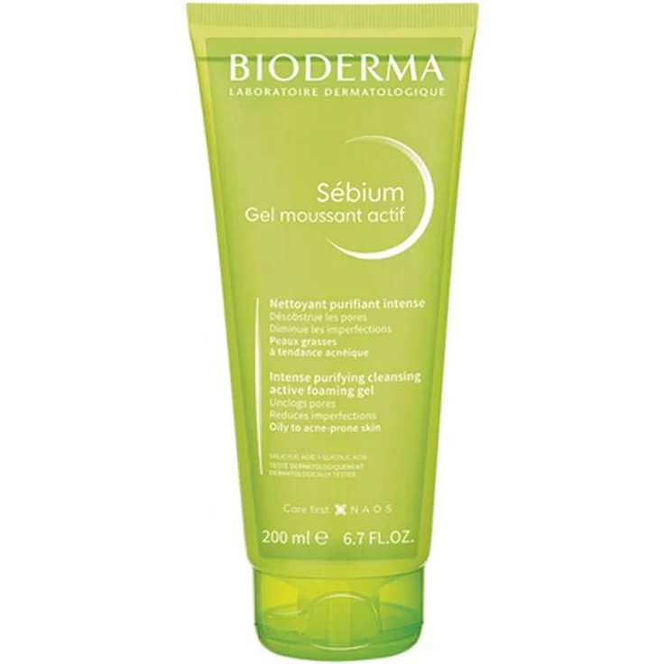 Bioderma Gel Sébium Gel Moussant Actif Nettoyant Purifiant Intense 200 ml
