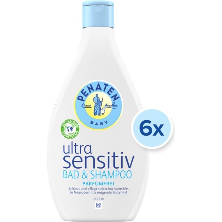 Penaten Shampoo - Ultra Sensitiv Bad & Shampoo 6er-Pack 6x 400ml