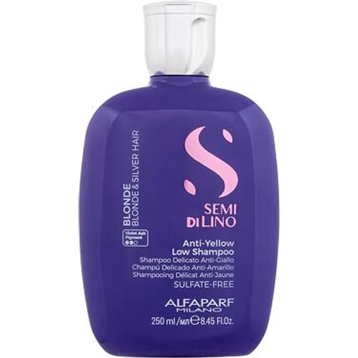 ALFAPARF MILANO Semi Di Lino Anti-Yellow Low Shampoo Neutralisierendes Shampoo für blondes Haar 250 ml