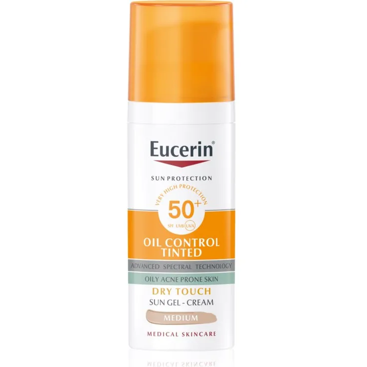 Eucerin Sun Oil Control Tinted Sonnencreme-Gel SPF 50+ Farbton Medium 50 ml